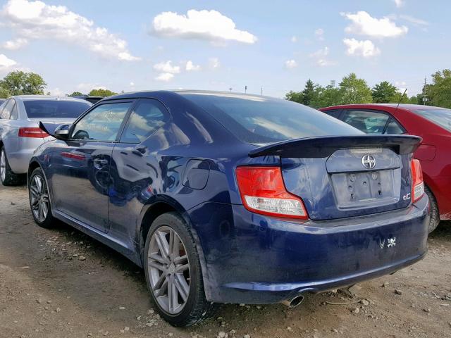JTKJF5C76B3003164 - 2011 TOYOTA SCION TC ლურჯი ფოტო 3