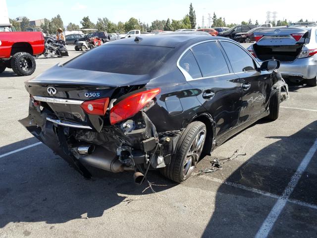 JN1AV7AP7EM691931 - 2014 INFINITI Q50 HYBRID BLACK photo 4