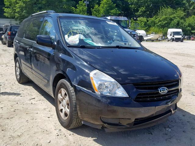 KNDMG4C37A6329058 - 2010 KIA SEDONA LX BLACK photo 1