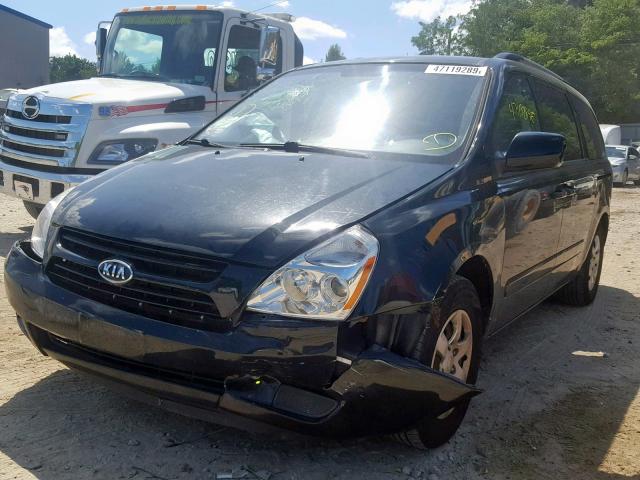 KNDMG4C37A6329058 - 2010 KIA SEDONA LX BLACK photo 2