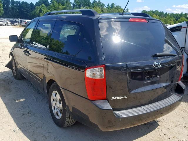 KNDMG4C37A6329058 - 2010 KIA SEDONA LX BLACK photo 3