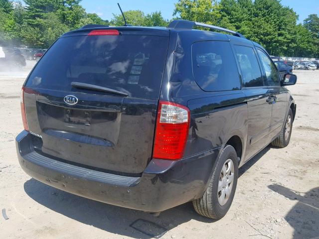 KNDMG4C37A6329058 - 2010 KIA SEDONA LX BLACK photo 4