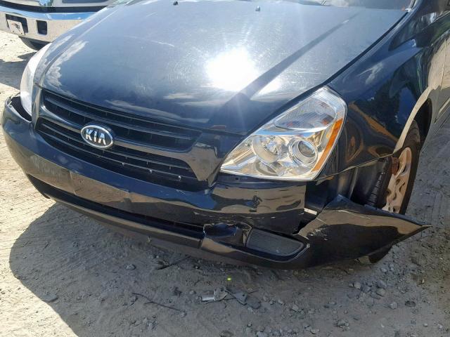 KNDMG4C37A6329058 - 2010 KIA SEDONA LX BLACK photo 9