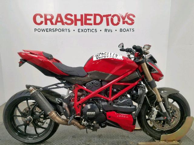 ZDM11BMV9CB010820 - 2012 DUCATI STREETFIGH RED photo 1