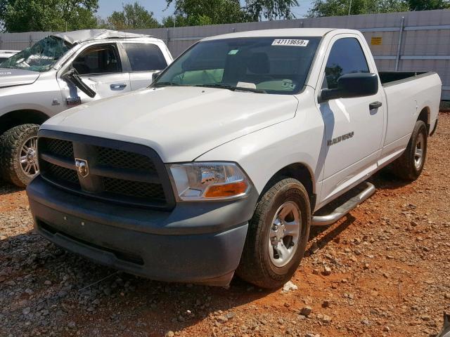 3C6JD6DP7CG226627 - 2012 DODGE RAM 1500 S WHITE photo 2