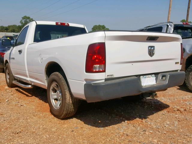 3C6JD6DP7CG226627 - 2012 DODGE RAM 1500 S WHITE photo 3