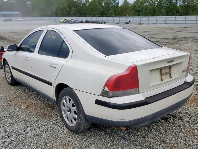 YV1RS61R912053412 - 2001 VOLVO S60 WHITE photo 3