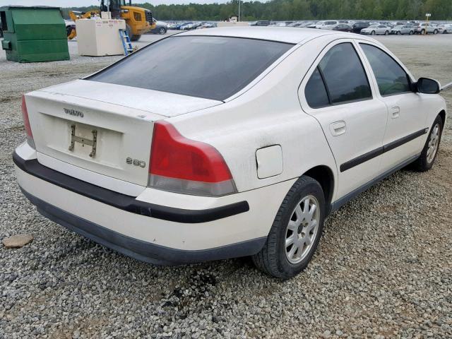 YV1RS61R912053412 - 2001 VOLVO S60 WHITE photo 4