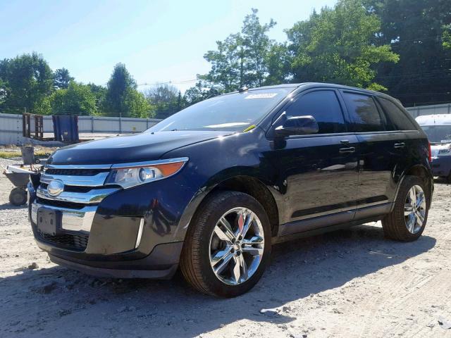 2FMDK4JC5DBA39307 - 2013 FORD EDGE SEL BLACK photo 2