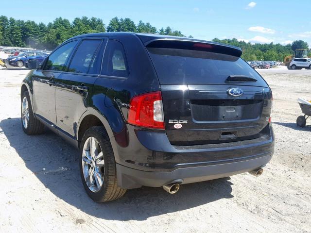 2FMDK4JC5DBA39307 - 2013 FORD EDGE SEL BLACK photo 3