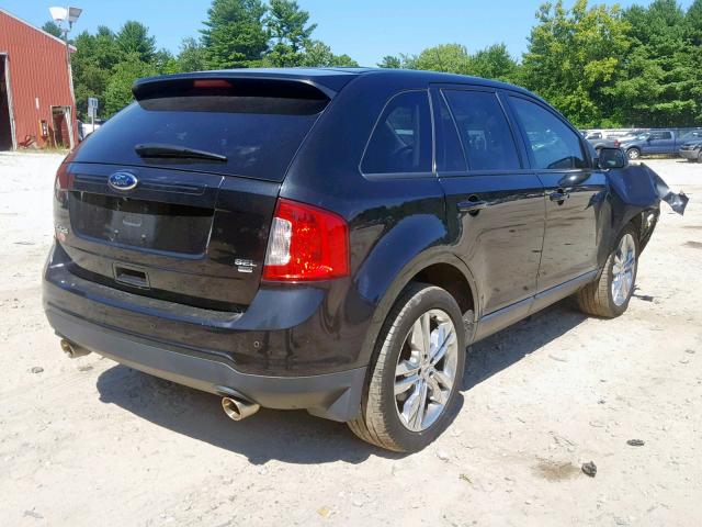 2FMDK4JC5DBA39307 - 2013 FORD EDGE SEL BLACK photo 4