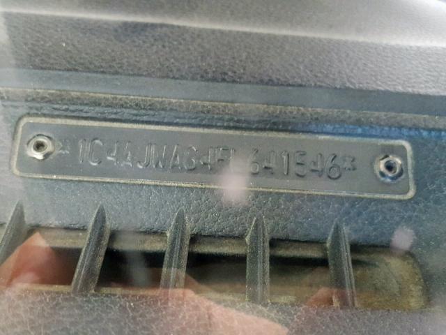 1C4AJWAG4FL641546 - 2015 JEEP WRANGLER S მწვანე ფოტო 10