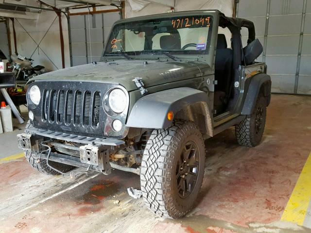 1C4AJWAG4FL641546 - 2015 JEEP WRANGLER S მწვანე ფოტო 2