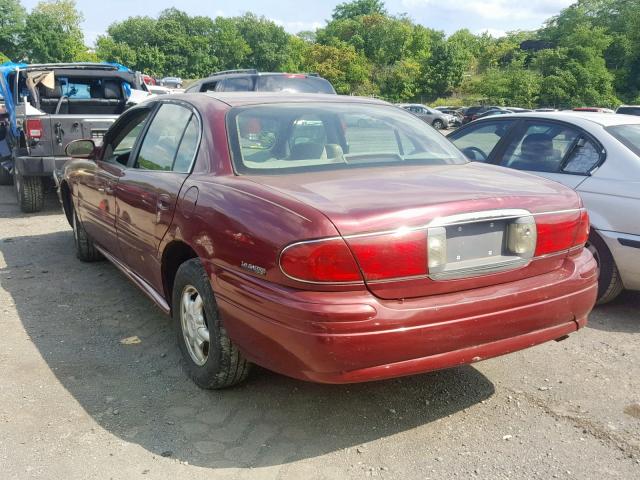 1G4HP54K814196735 - 2001 BUICK LESABRE CU BURGUNDY photo 3