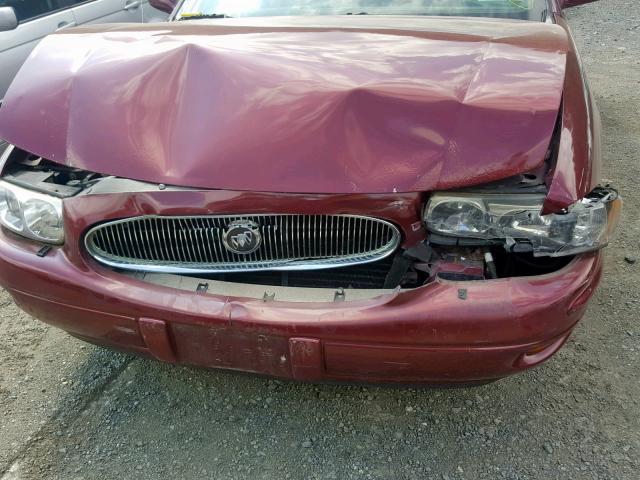 1G4HP54K814196735 - 2001 BUICK LESABRE CU BURGUNDY photo 7