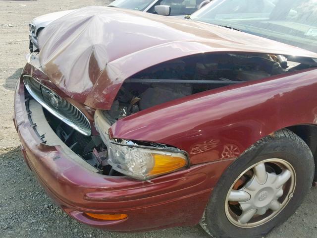 1G4HP54K814196735 - 2001 BUICK LESABRE CU BURGUNDY photo 9