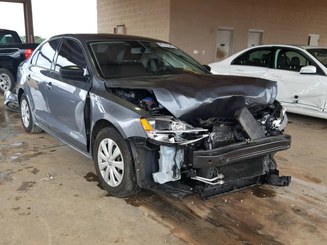 3VW2K7AJXEM207645 - 2014 VOLKSWAGEN JETTA BASE GRAY photo 1