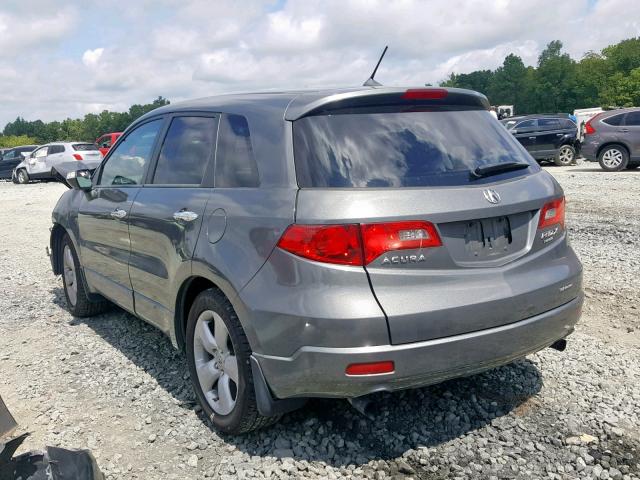 5J8TB18229A005499 - 2009 ACURA RDX GRAY photo 3