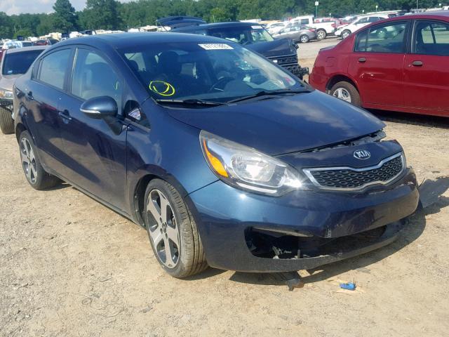 KNADN4A38E6327850 - 2014 KIA RIO EX BLUE photo 1