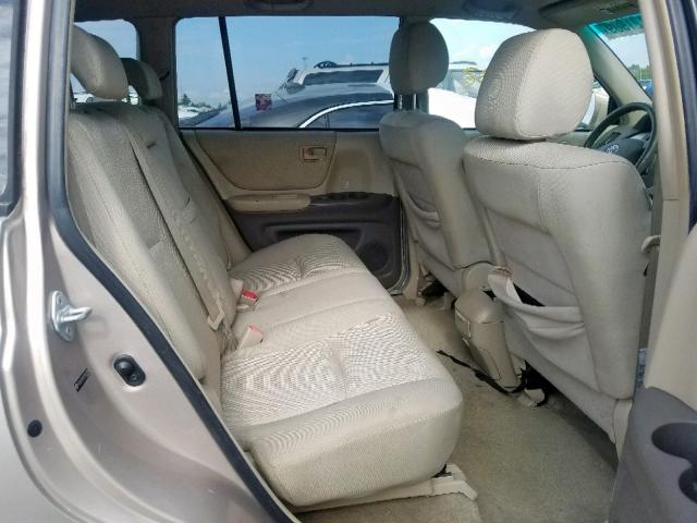 JTEGD21A170167110 - 2007 TOYOTA HIGHLANDER GOLD photo 6