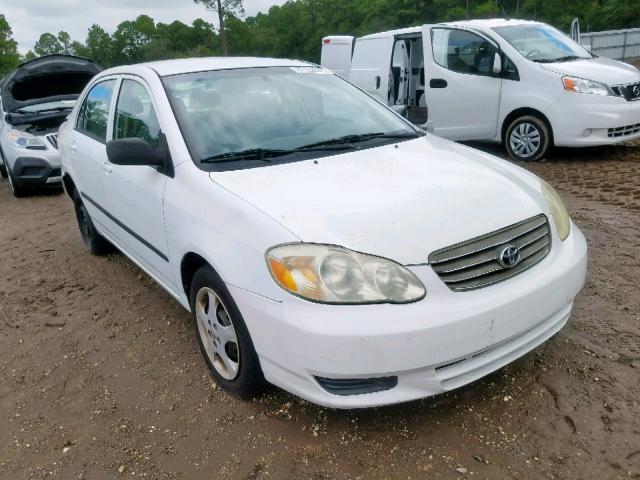 1NXBR32E83Z118072 - 2003 TOYOTA COROLLA CE WHITE photo 1