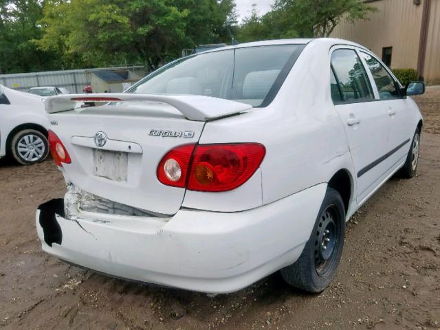 1NXBR32E83Z118072 - 2003 TOYOTA COROLLA CE WHITE photo 4