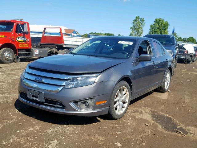 3FAHP0JA9AR218158 - 2010 FORD FUSION SEL GRAY photo 2