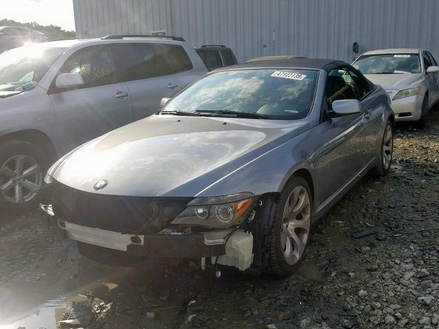 WBAEK13456CN78281 - 2006 BMW 650 I GRAY photo 2