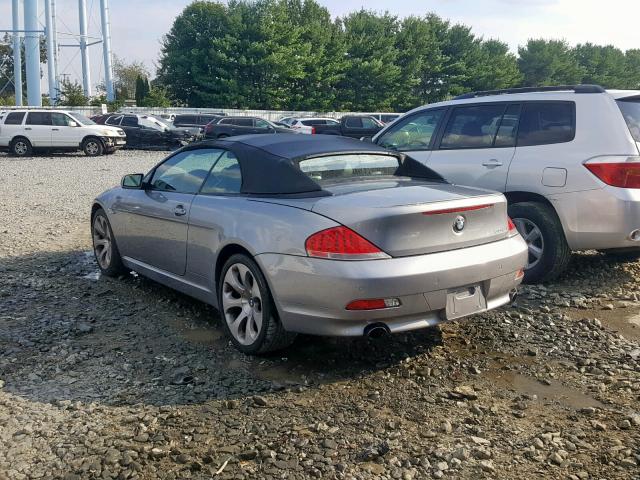 WBAEK13456CN78281 - 2006 BMW 650 I GRAY photo 3