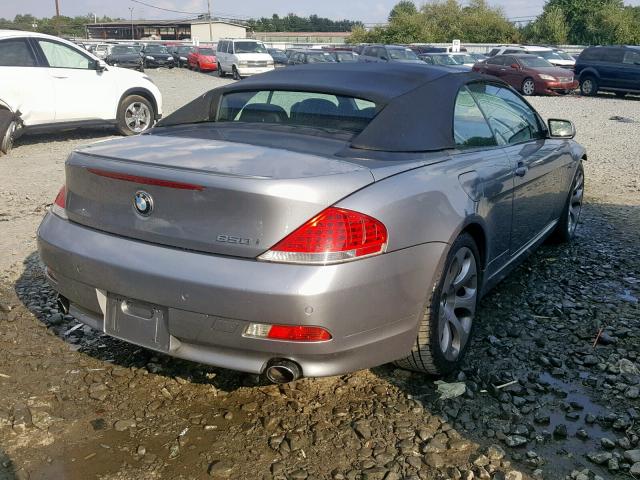 WBAEK13456CN78281 - 2006 BMW 650 I GRAY photo 4