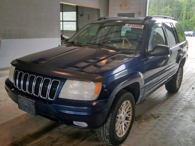 1J4GX58J13C537042 - 2003 JEEP GRAND CHER BLUE photo 2