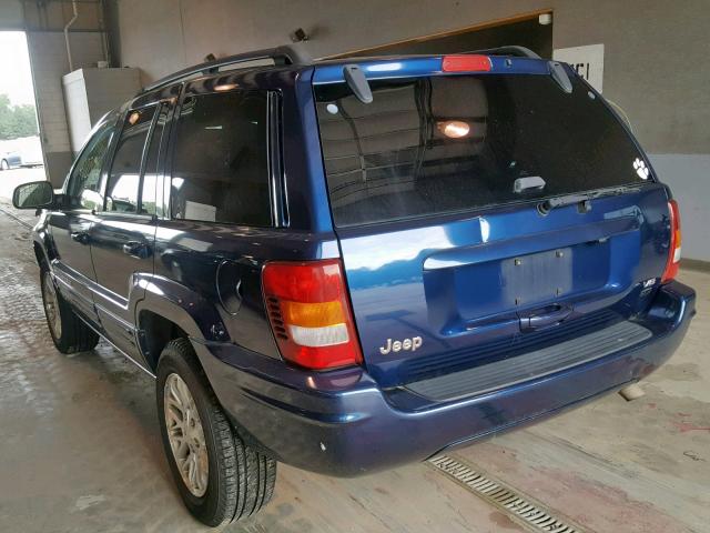 1J4GX58J13C537042 - 2003 JEEP GRAND CHER BLUE photo 3