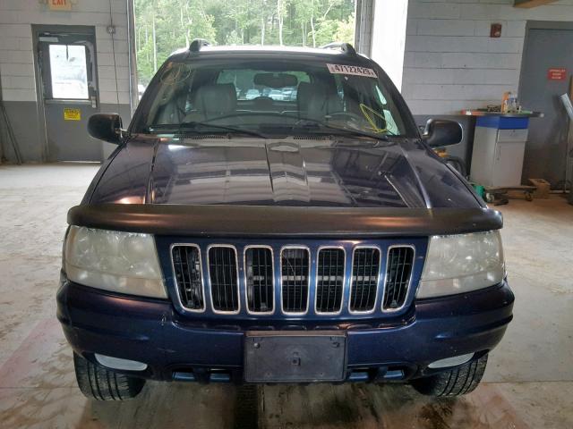 1J4GX58J13C537042 - 2003 JEEP GRAND CHER BLUE photo 9