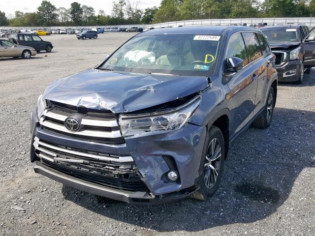 5TDBZRFH5HS445360 - 2017 TOYOTA HIGHLANDER BLUE photo 2