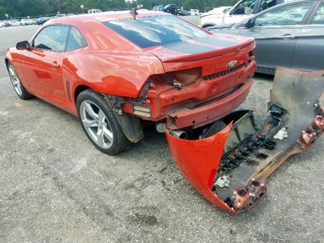 2G1FC1EDXB9140805 - 2011 CHEVROLET CAMARO LT ORANGE photo 3