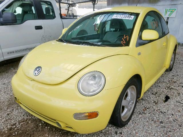 3VWCC21C4XM454913 - 1999 VOLKSWAGEN NEW BEETLE ყვითელი ფოტო 2