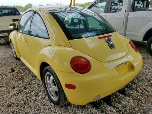 3VWCC21C4XM454913 - 1999 VOLKSWAGEN NEW BEETLE ყვითელი ფოტო 3