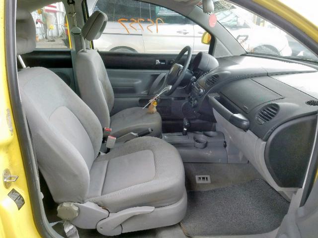 3VWCC21C4XM454913 - 1999 VOLKSWAGEN NEW BEETLE ყვითელი ფოტო 5