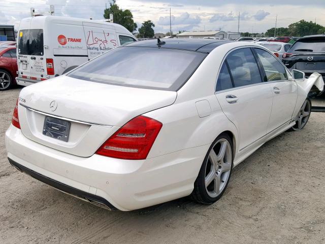 WDDNG7BB5BA404150 - 2011 MERCEDES-BENZ S 550 WHITE photo 4