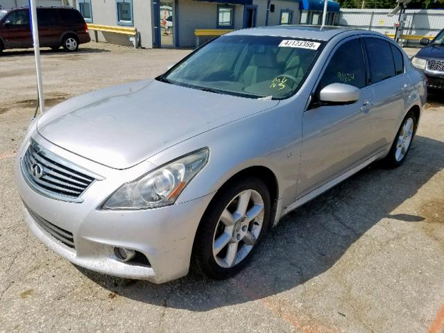 JN1CV6ARXBM353309 - 2011 INFINITI G37 SILVER photo 2