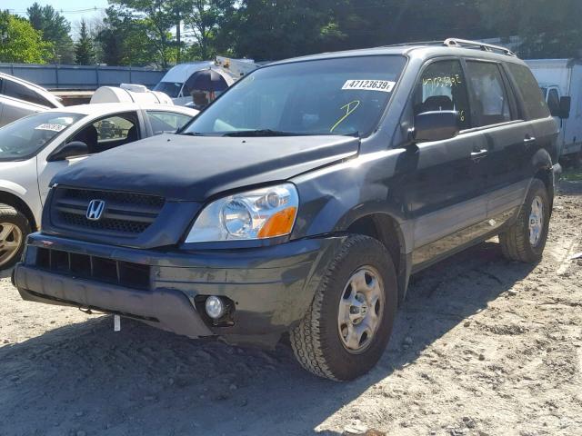 2HKYF18153H589476 - 2003 HONDA PILOT LX GRAY photo 2