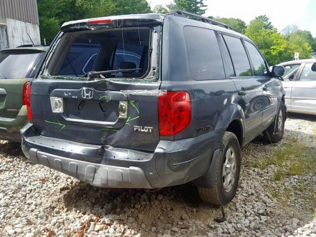 2HKYF18153H589476 - 2003 HONDA PILOT LX GRAY photo 4