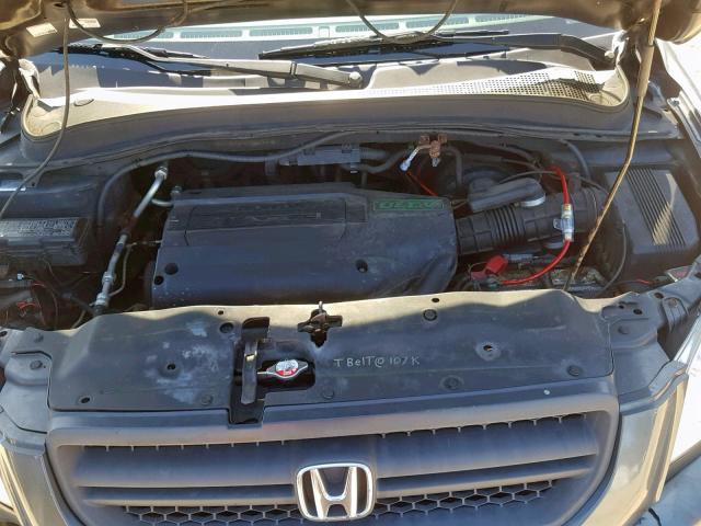 2HKYF18153H589476 - 2003 HONDA PILOT LX GRAY photo 7