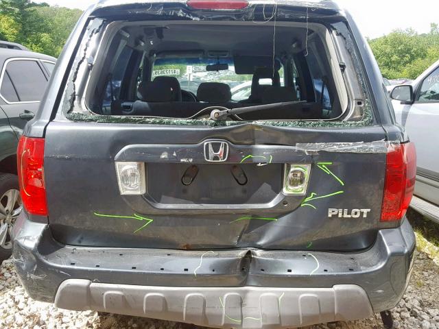 2HKYF18153H589476 - 2003 HONDA PILOT LX GRAY photo 9