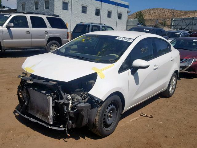 KNADN4A31D6098541 - 2013 KIA RIO EX WHITE photo 2