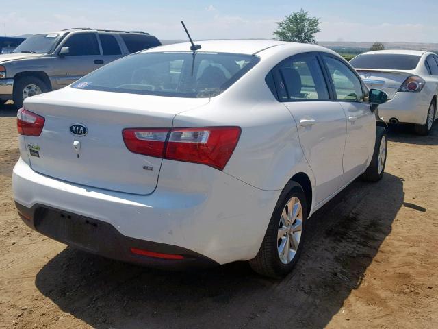 KNADN4A31D6098541 - 2013 KIA RIO EX WHITE photo 4