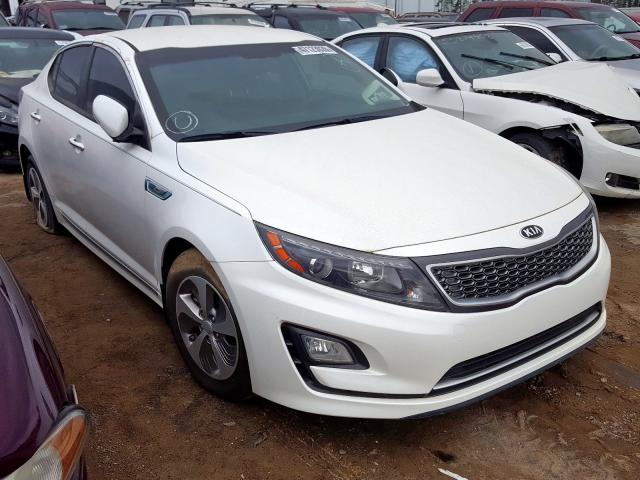 KNAGM4AD8F5089692 - 2015 KIA OPTIMA HYB WHITE photo 1