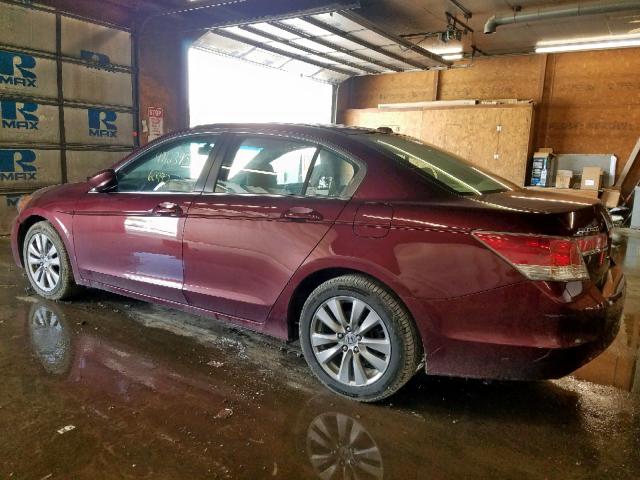 1HGCP2F87CA089485 - 2012 HONDA ACCORD EXL BURGUNDY photo 3