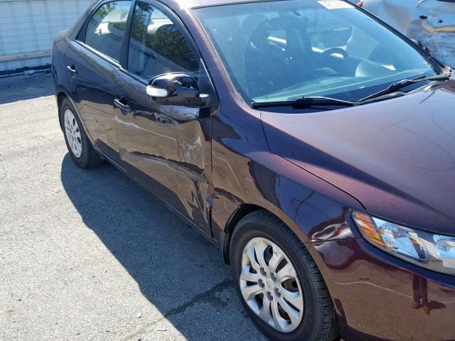 KNAFU4A23A5065660 - 2010 KIA FORTE EX BROWN photo 9