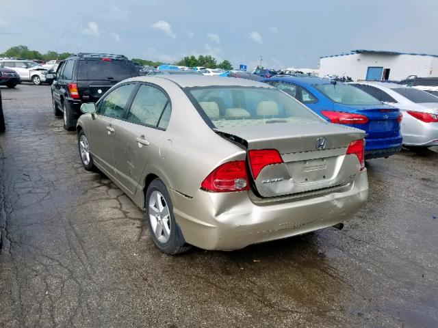 1HGFA16938L118784 - 2008 HONDA CIVIC EXL 金色 照片 3